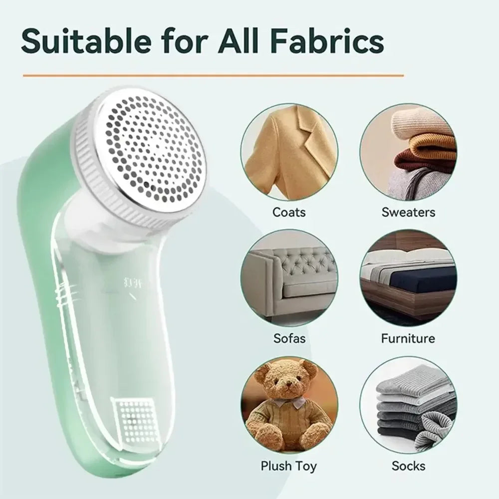 Portable Electric Lint Remover – Rechargeable Fabric Shaver for Clothes & Pet Hair