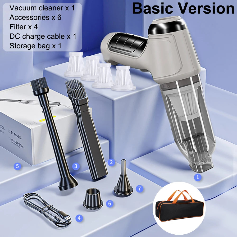 Portable Wireless Car Vacuum Cleaner – 95000Pa High Power Rechargeable Handheld Vacuum