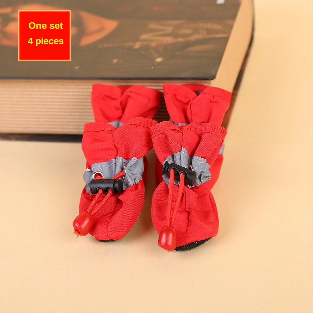 Waterproof Dog Boots – Anti-Slip Protective Paw Shoes (Set of 4)
