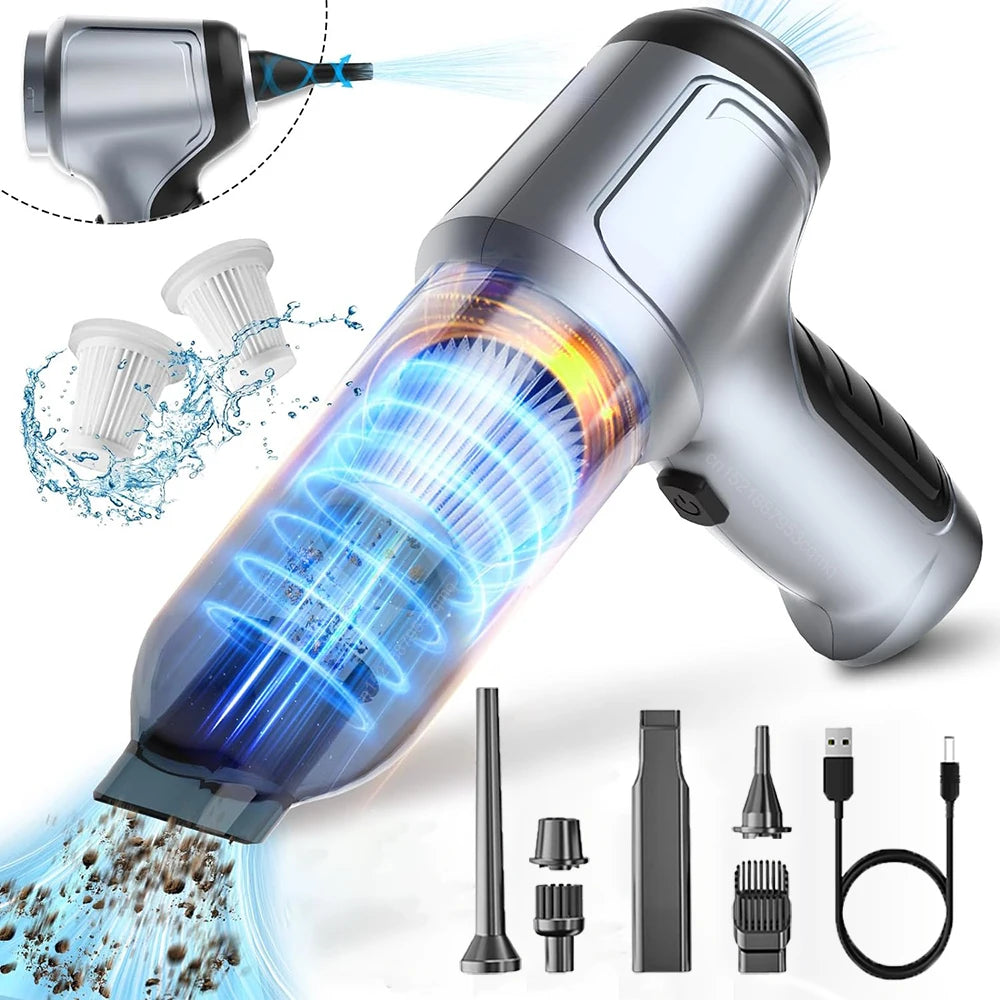 Portable Wireless Car Vacuum Cleaner – 95000Pa High Power Rechargeable Handheld Vacuum