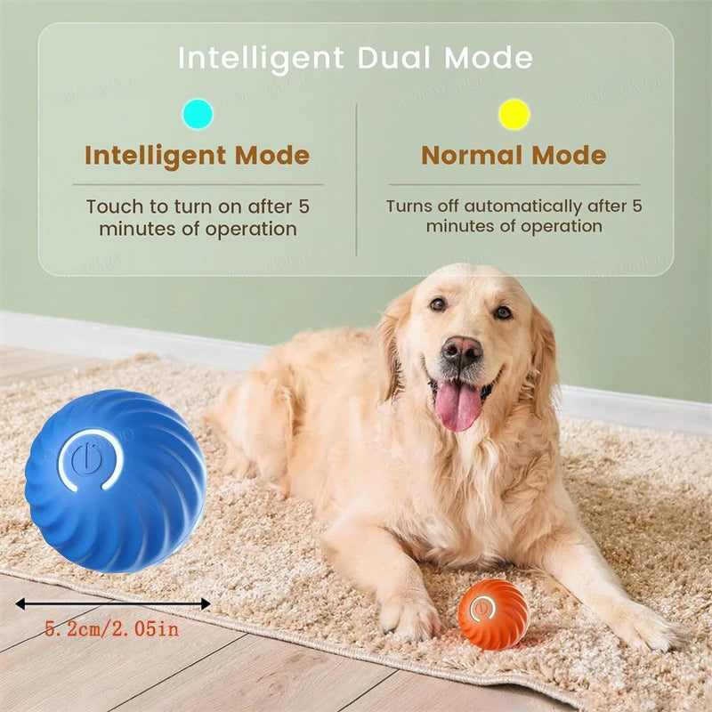 Interactive Automatic Rolling Ball for Dogs & Cats – USB Rechargeable Smart Pet Toy