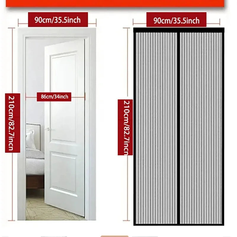 Magnetic Screen Door – Hands-Free Anti-Mosquito Mesh Curtain