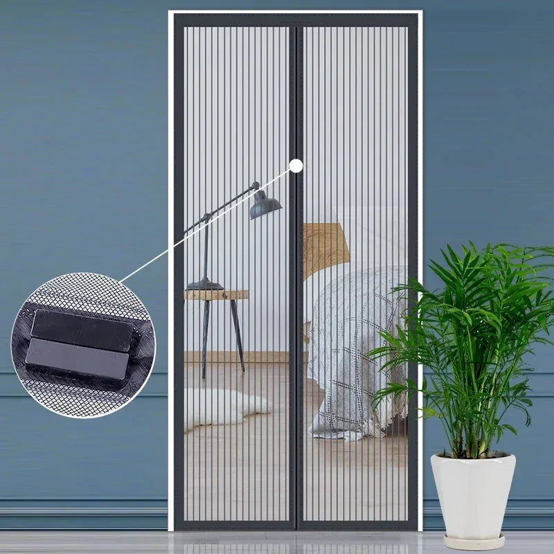 Magnetic Screen Door – Hands-Free Anti-Mosquito Mesh Curtain