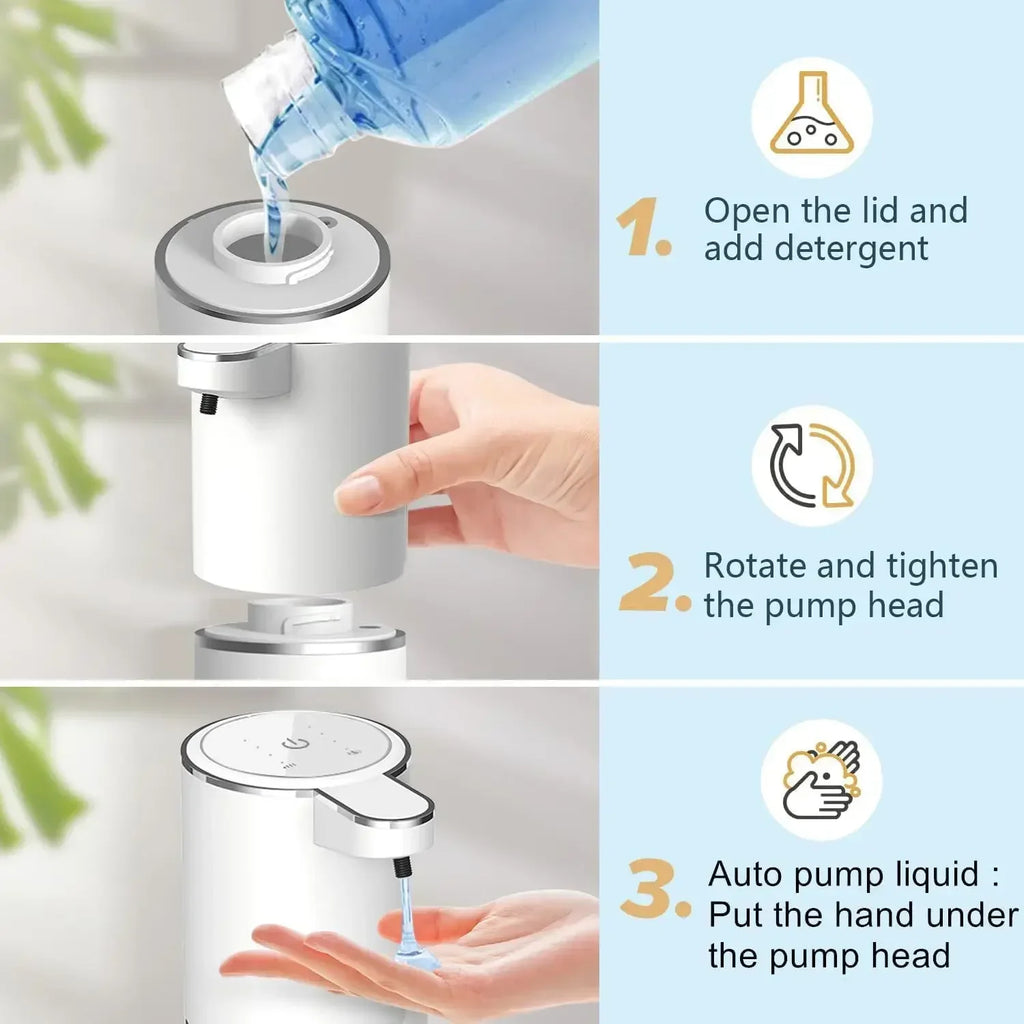 Automatic Touchless Soap & Foam Dispenser – USB Rechargeable Smart Sensor