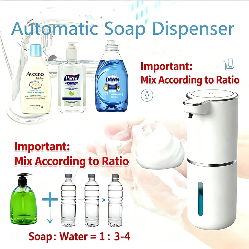 Automatic Touchless Soap & Foam Dispenser – USB Rechargeable Smart Sensor