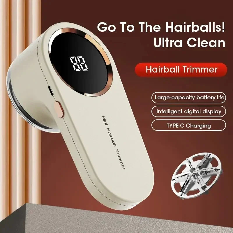 LED Digital Lint Remover – USB Rechargeable Fabric Shaver for Clothes & Furniture