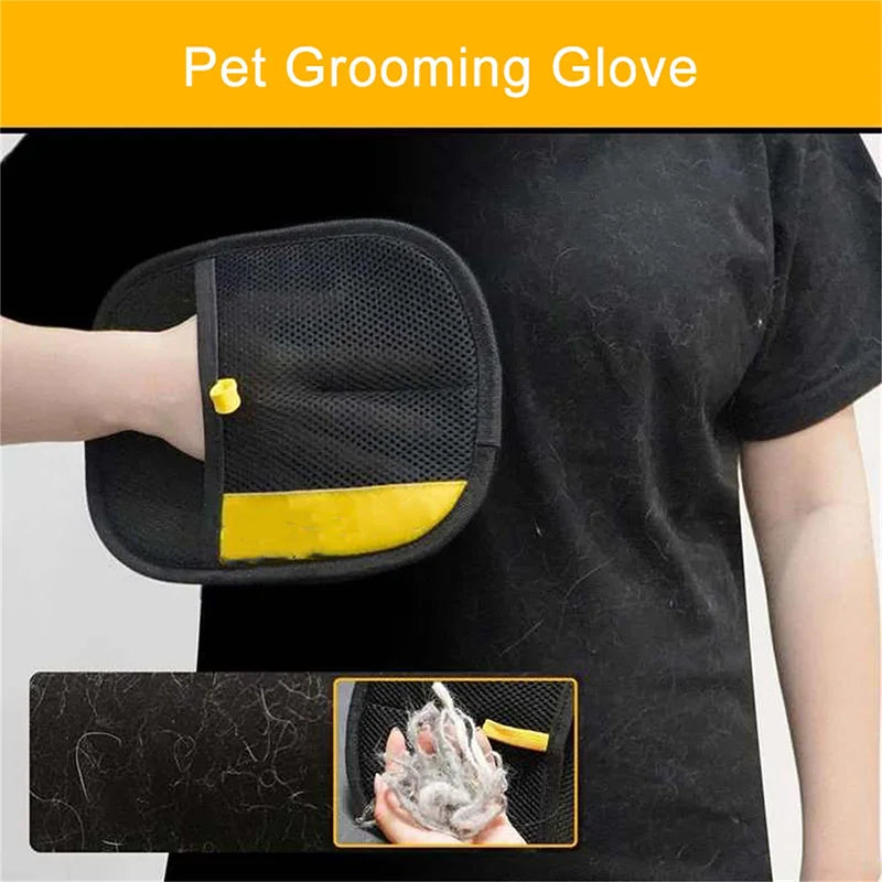 Pet Hair Remover Grooming Glove – Reusable Fur Cleaning Mitt