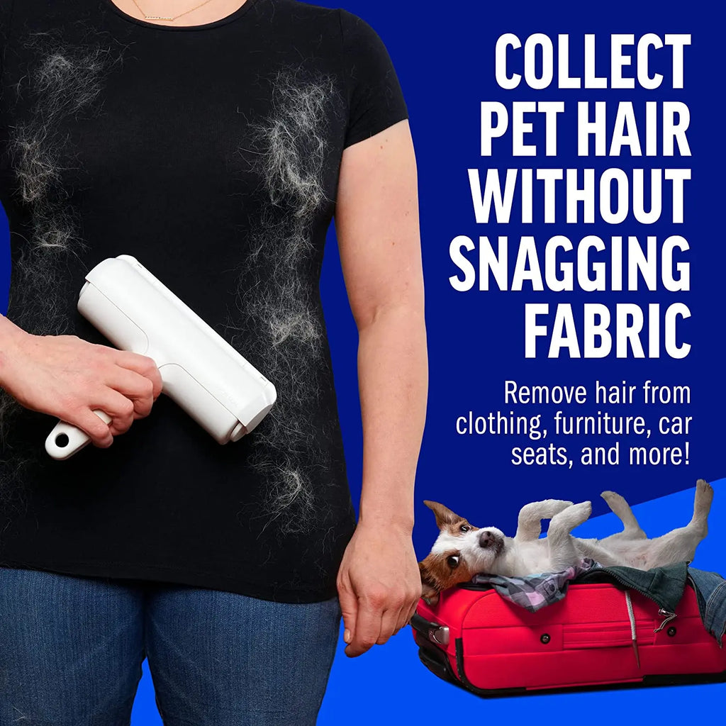 Self-Cleaning Pet Hair Remover Roller for Dogs & Cats | Reusable Lint & Fur Cleaner