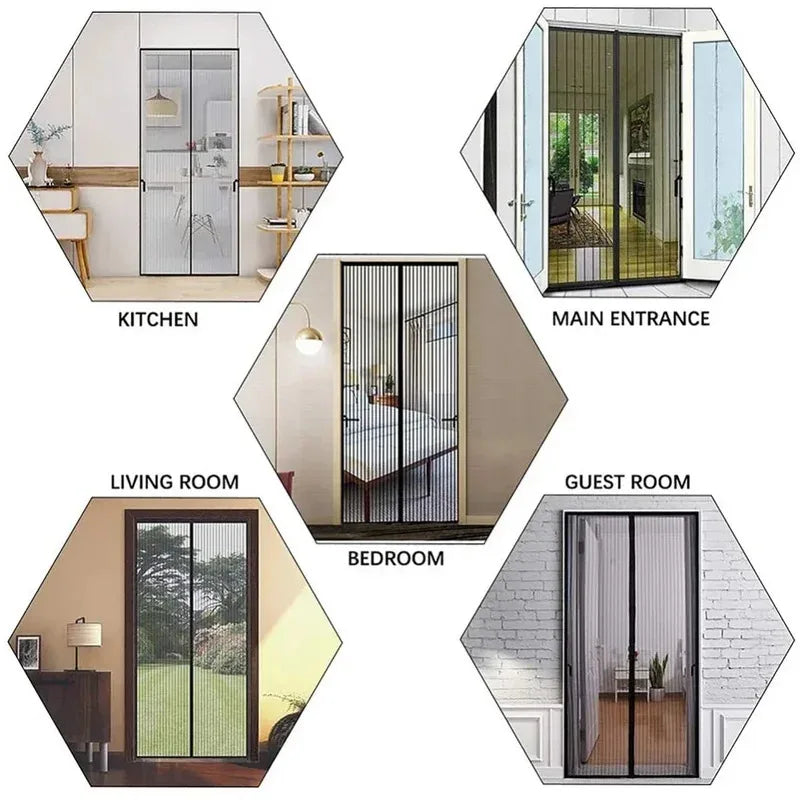 Magnetic Screen Door – Hands-Free Anti-Mosquito Mesh Curtain