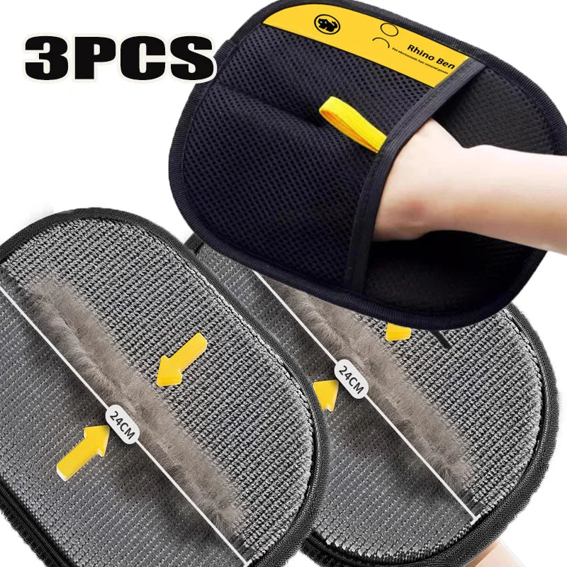 Pet Hair Remover Grooming Glove – Reusable Fur Cleaning Mitt