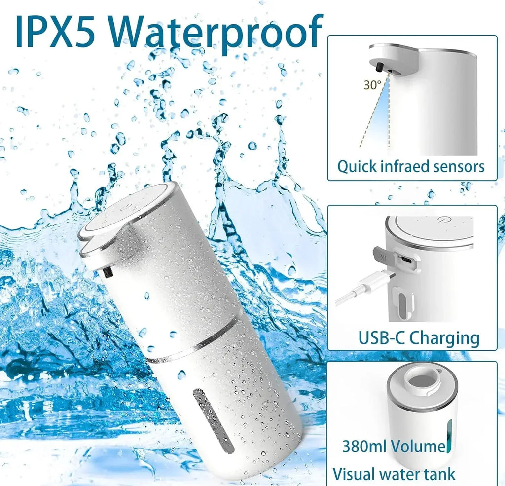 Automatic Touchless Soap & Foam Dispenser – USB Rechargeable Smart Sensor