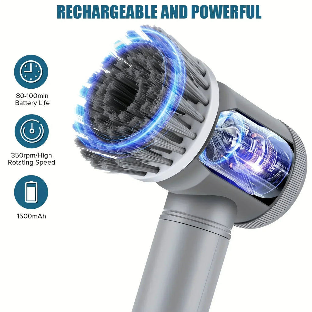 Cordless Electric Spin Scrubber | Powerful Bathroom & Kitchen Cleaning Brush