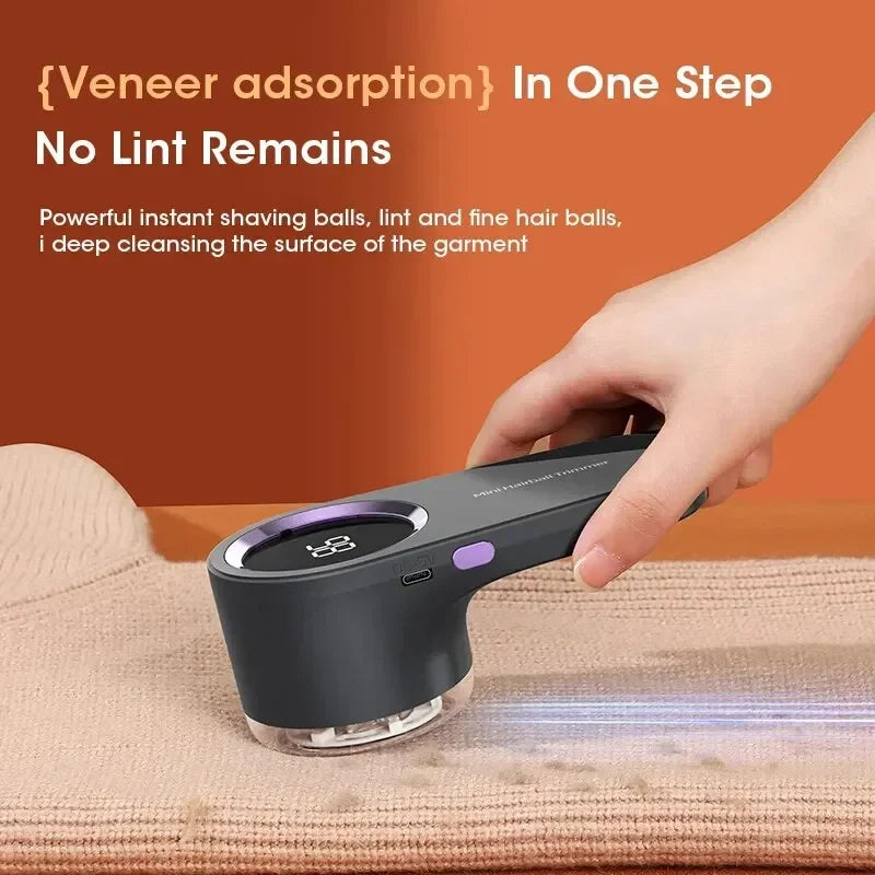 LED Digital Lint Remover – USB Rechargeable Fabric Shaver for Clothes & Furniture