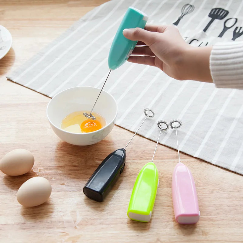 USB Electric Milk Frother & Mini Egg Beater – Handheld Coffee Mixer