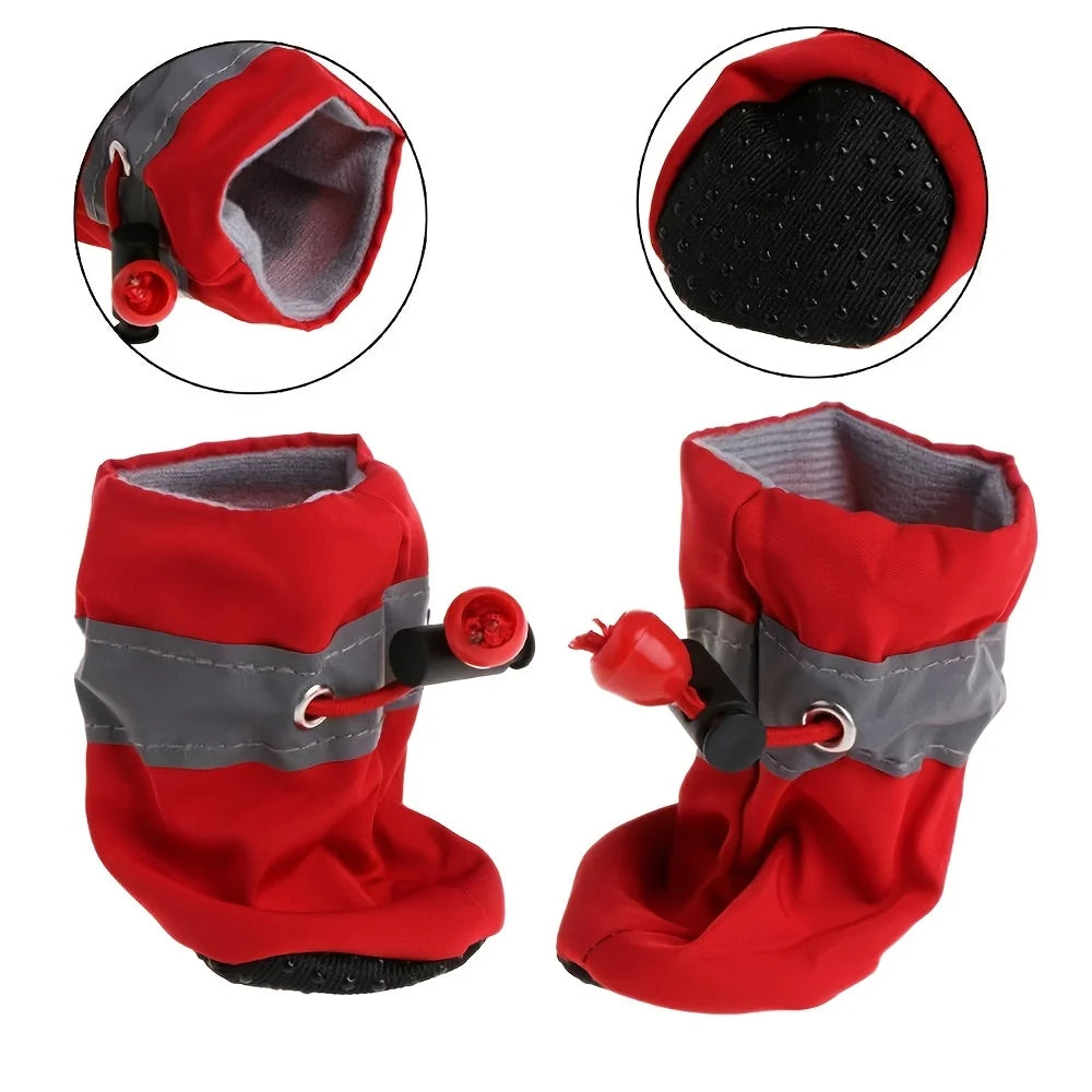 Waterproof Dog Boots – Anti-Slip Protective Paw Shoes (Set of 4)