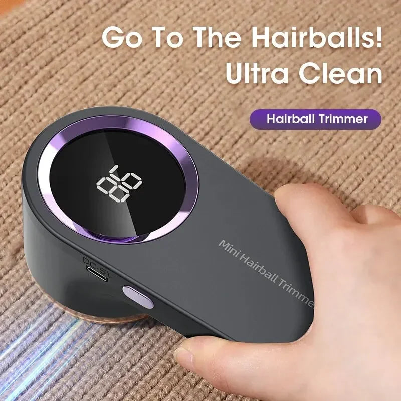LED Digital Lint Remover – USB Rechargeable Fabric Shaver for Clothes & Furniture