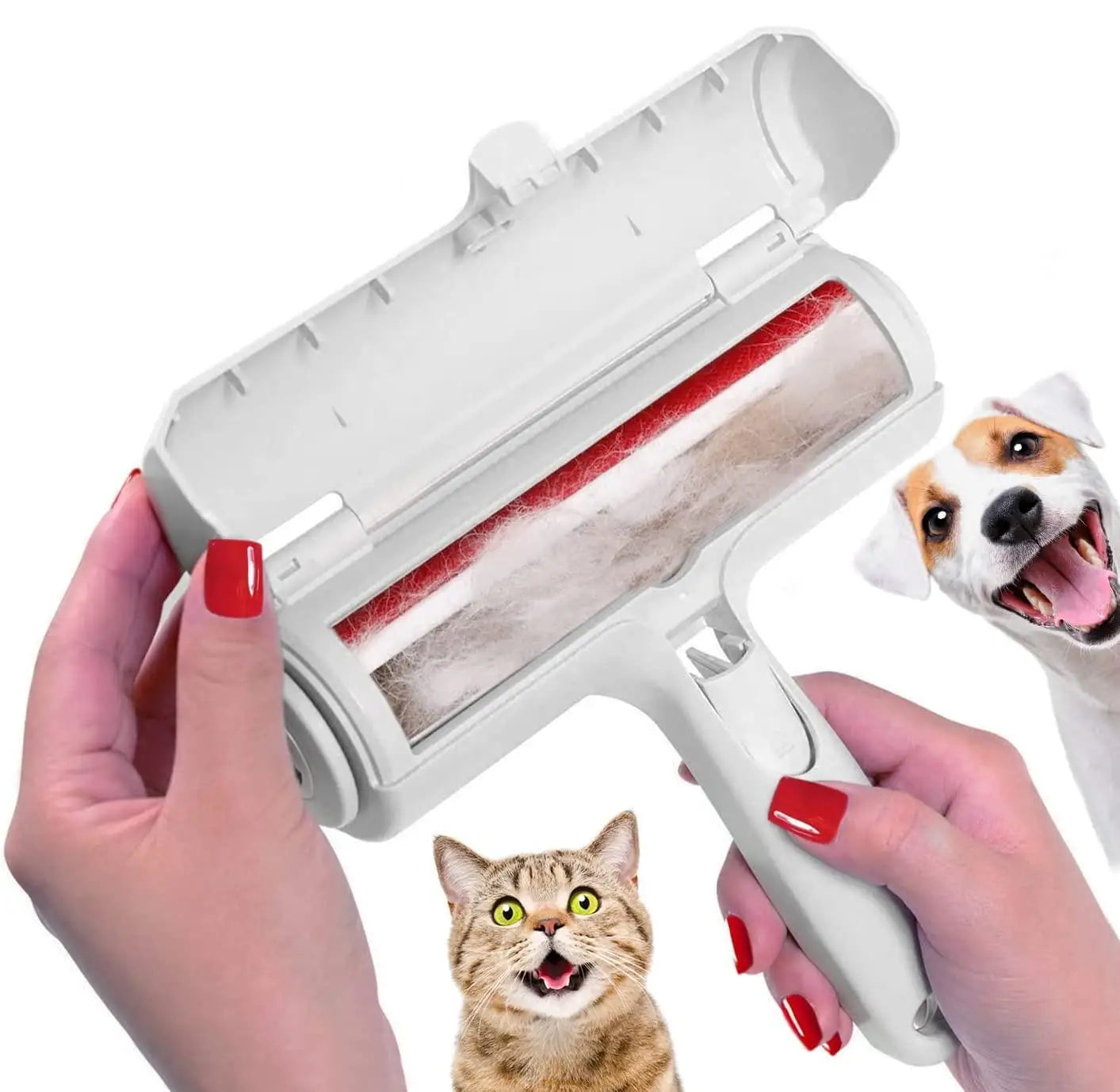 Self-Cleaning Pet Hair Remover Roller for Dogs & Cats | Reusable Lint & Fur Cleaner
